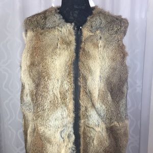Real rabbit fur coat liner vest